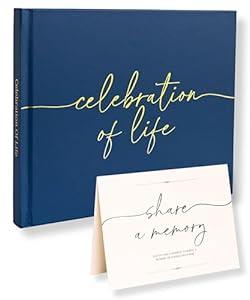 Lamare Funeral Guest Book for Memorial Service – Elegant Celebration of Life Guest Book and in Loving Memory Guest Book  Condolences Book for Funeral