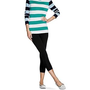 No Nonsense Women's Cotton Blackout Capri Legging M