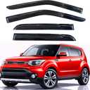 KPY Rain Guards Fit for 2014-2019 Kia Soul, Out-Channel Window Visors Vent Wind Deflectors 4PC, Car Accessories for 14-19 Soul