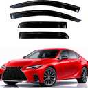KPY Rain Guards Fit for 2021-2025 Lexus IS300 IS350 IS500, Out-Channel Window Visors Vent Wind Deflectors 4PC, Car Accessories for 21-25 Lexus is Series