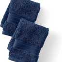 Lands' End Supima Towel Deep Sea Navy Washcloth Set
