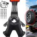 Dasbecan 55397217AJ Spare Tire Holder Bracket Tire Carrier Rack Compatible with Jeep Wrangler JK 2007-2018 68048581AA High Center Mount 3rd Third Brake Light Assembly with Line (Red)