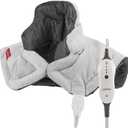 Sunbeam Contoured Heating Pad for Neck & Shoulder Pain Relief with Auto Shut Off Moist Heating Option 22 x 19 Grey