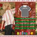 BRISIRA Boys Hawaiian Christmas Shirt Size10-15 Button Down Dress Short Sleeve Holiday Vacation Gifts for Kids Youth Teen (Stripe Xmas)