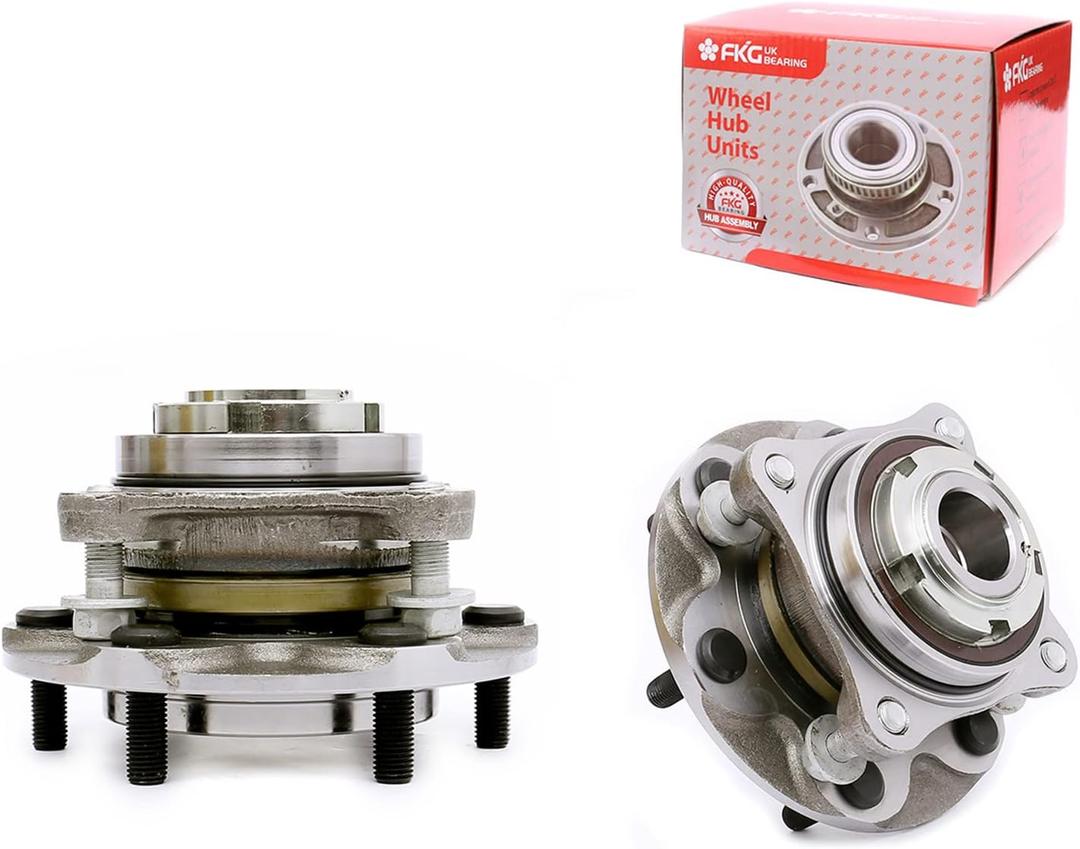 FKG 515040 (2WD Only) Front Wheel Bearing Hub Assembly fit for 05-19 Toyota Tacoma, 03-19 Toyota 4Runner, 07-09 Toyota FJ Cruiser, 05-17 Toyota Hilux, Set of 2