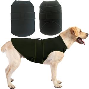Dog Anxiety Vest Calming Jacket for Small Medium Large Dogs, Dog Shirt Wrap for Indoor Outdoor Fireworks, Thunder, Travel, Separation (Darkgreen)
