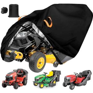 Riding Lawn Mower Covers Waterproof Outdoor,Fits up to 54" Decks with Bagger Attachment, Durable Anti-UV 600D Polyester Fabric,Ride-on Lawnmower Tractor Storage Cover,99"Lx45"Wx47"H