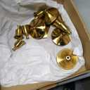 Set of 6 Brass Gold Candle Holders for Taper, Vintage Candlestick Holder Decorative Metal Candle Sticks Home Decor Centerpieces for Table Mantel Festive Decorations