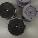 HANIHUA 4 Sets Furniture Bed Risers 3 Inch Washing Machine Support Heavy Duty, Adjustable Height 4 inch Furniture Risers for Sofa, Fridge, Chairs, Light Gray