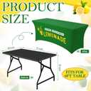 Oudain Lemonade Stand Supplies Tablecloth Stretch Spandex Table Cover Lemonade Vendor Tablecloth for Standard Folding Tables Summer Gathering Beach Picnic Lemon Birthday Party Decor(Green,6ft)