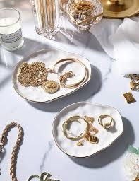 AISBUGUR Jewelry Dish Set of 2, Large Jewelry Tray for More Jewelry Ring Dish Jewelry Bowl with Beautiful Package and Greeting Card Perfect for Birthday Gifts for Women AISBUGUR Jewelry Dish Set of 2, Large Jewelry Tray for More Jewelry Ring Dish Jewelry Bowl with Beautiful Package and Greeting Card Perfect for Birthday Gifts for Women