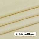 Beige Linen Blended Curtains - Back Tab Window Treatments Panels Drapes for Living Room/Bedroom, Elegant Light Filtering Semi Sheer (Set of 2, 50" x 90", Light Yellow)