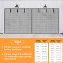 LIAMST Privacy Garage Door Screen Blackout for 2 Car Garage-14x7FT Privacy Silver Grey Heavy Duty Magnetic Garage Screen, Hands Free, Magnetic Privacy Garage Screen Door