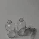 Clear Glass Soap Dispenser with Silver Pump - Set of 2 16 Ounce Jars - Boston Round Bottles for Kitchen and Bathrooms