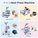 Seeutek Heat Press Machine, 5 in 1 Heat Press for T Shirts, Mug, 12x15 Inch