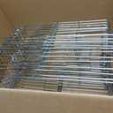 12 Pack - Professional Fixed Chafing Wire Rack: Heavy Duty Plated Steel Chafer Stand for Full Size & Half Size Steam Table Pans, Industry Compatible, Stackable for Catering & Banquets