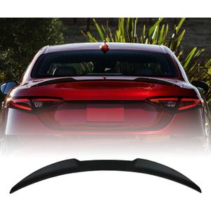 Giulia Rear Trunk Spoiler for Al-FA Ro-meo Giulia Sedan 2015-2023 MV Sport Quadrifoglio Style Duckbil Car Rear ABS Boot Lid Highkick Spoiler Wing Lip Matte Black