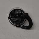 Misting Stroller Fan, 6000mAh Battery Operated Portable Fan with Light & 360 Pivoting, Personal Fans with Flexible Tripod for Baby, Office, Travel,Treadmill,Outdoors (Black)