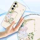 for Galaxy S24 Plus Case Clear Glitter Plating Design Slim Protective Shockproof TPU Hard Back Cover Phone Case for Samsung Galaxy S24 Plus 5G 6.7 inch 2024 Gold Moon