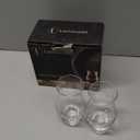 Whiskey glasses Set of 2 - Clear Shot Glasses Bar Set Snifter Glass, Tasting DOF Rocks Glasses Gift Set - Brandy Whisky Glass for Liquor, Scotch, Bourbon, Tequila, Gin, Tonic, Cognac, Vodka, Cocktail