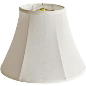 Bell Lamp Shades, 6.7" x 13" x 9.5" Replacement Lampshades for Table & Floor Lamp, Natural Linen Hand Crafted Lamp Shades for Bedroom, Living Room (White, Meduim Bell-1 Pack)