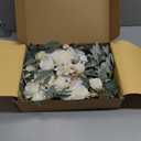 Faux Arch Flower Swag Set of 2 for Wedding Welcome Signs Floral Swag Wedding Reception Ceremony Signs Decor (White)