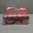 Christmas Area Rug 8x10 Red Washable Living Room Carpet Xmas Snowflake Holiday Decor Indoor Bedroom Throw Rug Decorative Non Slip Soft Low Pile Large Carpet Dining Room Office Nursery