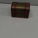 3-Set Wood Treasure Chest Decorative Boxes with Flower Motifs - Vintage Style Small Treasure Box Set for Jewelry, Coin Collection, Bathroom and Home Dcor (3 Sizes)