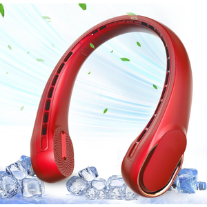 Neck Fan, USB Rechargeable Personal Fan, 4000 mAh Battery Operated, 3 Speeds Adjustable, Faster Cooling, Ultra Quiet, Suitable for Home, Office, Travel, Sports