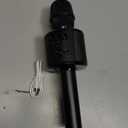 BONAOK Karaoke Microphone for Kids & Adults - Bluetooth Microphones Singing Mic with Disco Lights, Echo Effect, Built-in Speaker Portable Karaoke Player for Party Travel Gifts Q78(Black)