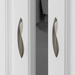 4Pcs Arcuate Pulls Handles Knobs,Modern Elegant Curved Handle Cabinet Pulls,Create a Spatial Aesthetic,S-Shaped Solid Zinc Alloy Drawer Pulls Handles (Ink Gold, 3.8" Hole Centers)