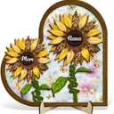 DIY First Mom Now Grandma Sunflower 2 Layered Wooden Art Upto 15 Kids And 15 Grandkids, Mother's Day Gift Idea For Grandma Mom Nana