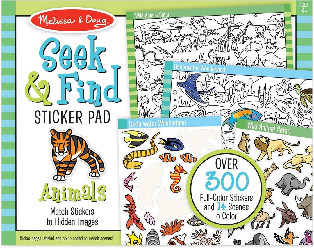 Melissa & Doug Seek and Find Sticker Pad Animals