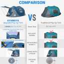 4 Person Pop Up Tents for Camping - AYAMAYA Upgraded Large Size & Skylight & Removable Rainfly & 2 Doors & Waterproof Instant Family Tents, Automatic Easy Up Tent with Poles for Camp, Travel, Beach