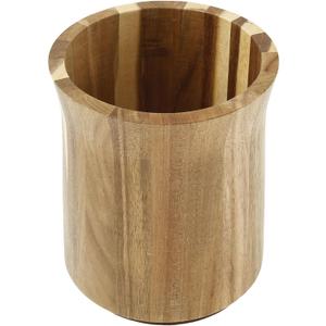 Wood Utensil Holder for Countertop, 360 Rotation Kitchen Utensil Holder, Easy Access Cooking Tool Organizer, Space Saving Rack Farmhouse Kitchen Decor, 7.2"x 6" Large