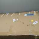 Sintuff 2 Pack Large Wooden Ramadan Decor Islamic Eid Mubarak 3ft Crescent Moon & 4ft Mosque Dome White Floor Decor for Room Entrances Ramadan Kareem Gift Party Home Decoration, Lights Not Included