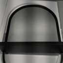 47th & Main Iron Framed Shelf and Wall Mirror, 15 x 25-Inches, Black