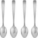 Fino Demi Spoon, Stainless Steel, Classic Design, For Everyday Coffee, Desserts, Entertaining, and Holiday Dining, Set Of 4