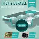 WIBIMEN Large Ice Cube Molds, Big Round Whiskey Ice Cube Trays for Freezer, Easy to Fill & Release, Whiskey Bourbon Cocktail(2.5In*6 Balls- Blue/2 Pack)