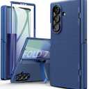 SSLOTSCASE for Samsung Galaxy Z Fold 7 Case Slim, Stand & Hinge Protection & Screen Protector, Hidden Kicktand, Lightweight Rugged Full-Body Protective Phone Case Cover for Galaxy Z Fold 7 2025, Blue