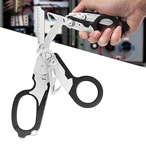 Elegital Emergency Response Shears, Stainless Steel Foldable Scissors Pliers, Outdoor Camping Rescue Scissors Tools (Black) Elegital Emergency Response Shears, Stainless Steel Foldable Scissors Pliers, Outdoor Camping Rescue Scissors Tools (Black)