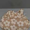 LEDAOU Lunch Box for Women Lunch bag Quilted Puffer Insulated Lunch Box with Adjustable Strap Reusable LunchBox for Work School Picnic Travel (Big Flower Brown)