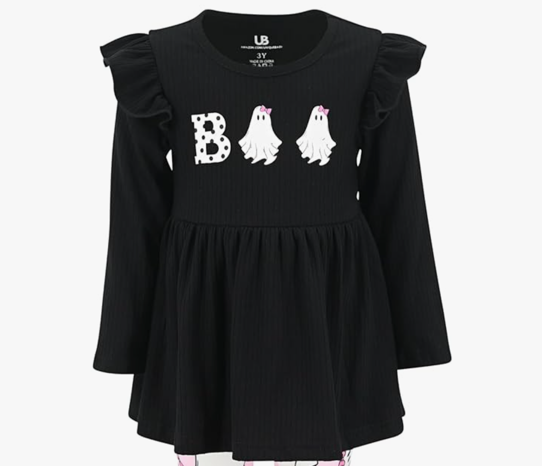 Unique Baby Little Girls Big Kids Toddler Long Sleeve T-shirt  4Y
