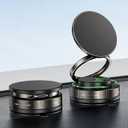 Vacuum Magnetic Car Phone Mount - 360 Rotatable & Dual-Axis Adjustable, Suction Cup Magnetic Phone Holder for Dashboard/Windshield/Sumooth Surface, Suitable for All Phones