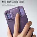 SURITCH for iPhone 13 Pro Max/12 Pro Max Case with Magnetic Camera Slide Cover and Adjustable Kickstand, Compatible with MagSafe, Shockproof Bumper Case Slim Protective Cover 6.7 Inch, Dark Purple