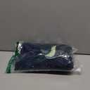 Soft Shaggy Round Toilet Rug U Shaped for Bathroom, Excellent Absorbent Contour Toilet Mat Machine Washable, Non-Slip Microfiber Chenille Bathroom Rugs 24" Navy Blue