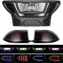 NOKINS Golf Cart Light for Club Car Precedent, Application Control Deluxe LED Light kit, Multi-color Change RGB Headlight Bumper Light,Easy to Install