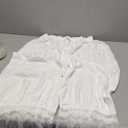 Women Lace Long Bloomers Pants Elastic Waist Y2k Ruffle Pettipants Slip Cute Pantaloons Pumpkin Pants (Small, White)