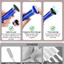 Electric Foot Callus Remover,MOWLIE Electric Foot Care Tools with Speed Controller and 60pcs Replacement Sandpaper Disk for Men Women Dead Dry Crack Skin Calluses (Blue)