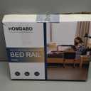 Sangohe Bed Rail for Elderly, Bed Assist Grab Bar Handle with Storage Pocket, Safety Bed Rails for Elderly Adults Getting in & Out of Bed at Home and Dorm, Reddish Brown, 504A02 (Dark Wood)